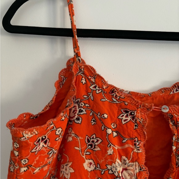 Urbana Outfitters Orange Floral Baby Doll Dress - Picture 5 of 13